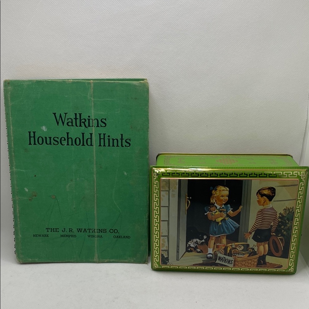 Watkins Household Hints Book and Tin Box Set